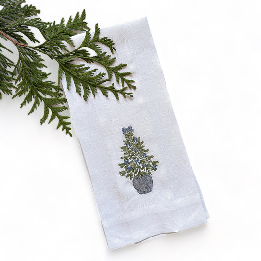 Southern Charm Tree Linen Guest Towel