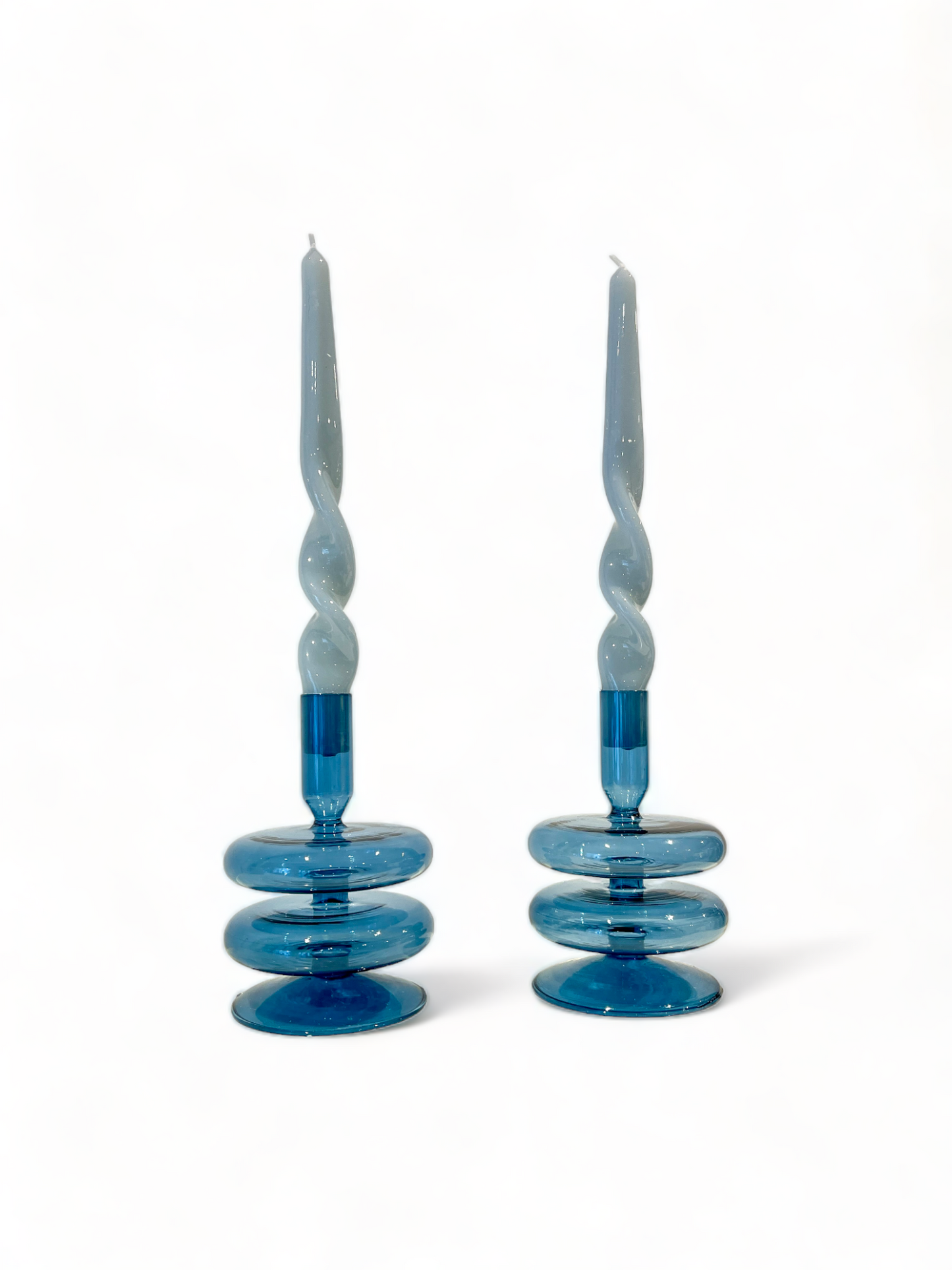 Lacquered Twist Tapered Candles, Set of 2