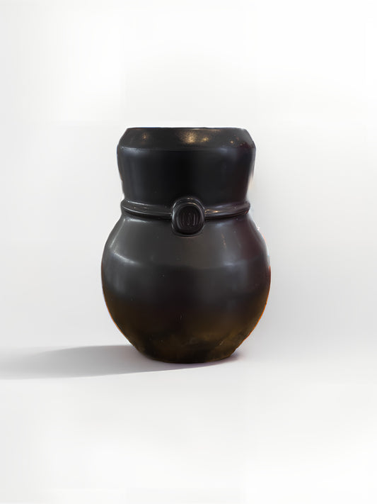 Nicholas Newcomb Banded Vase in Matte Black, Small