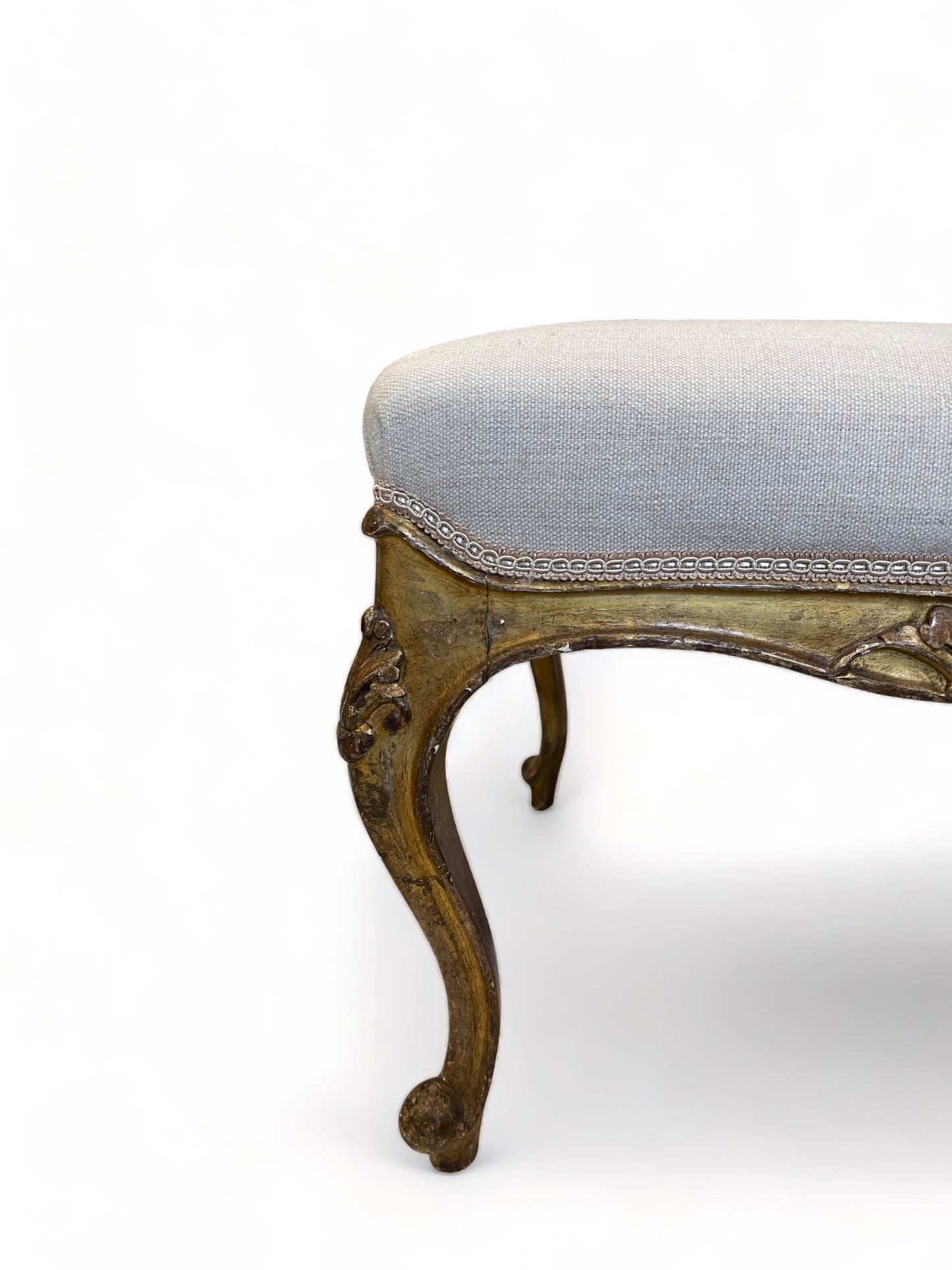 19th Century Gilt Victorian Carved Footstool